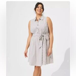Torrid Poplin Collared Shirt Dress size 1X 14-16